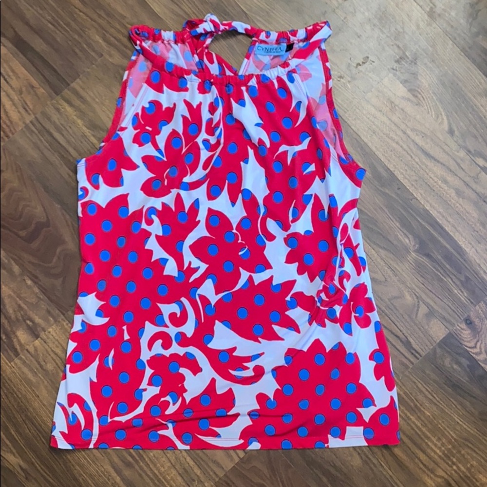 Cynthia Rowley polka dot sleeveless top size small